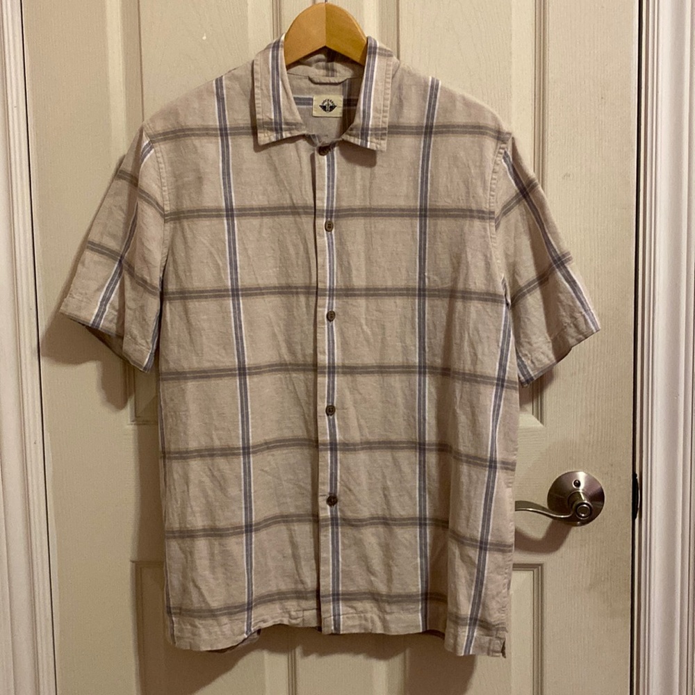 Linen Blend Button-Down